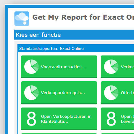Veel standaard download- en upload-mogelijkheden.